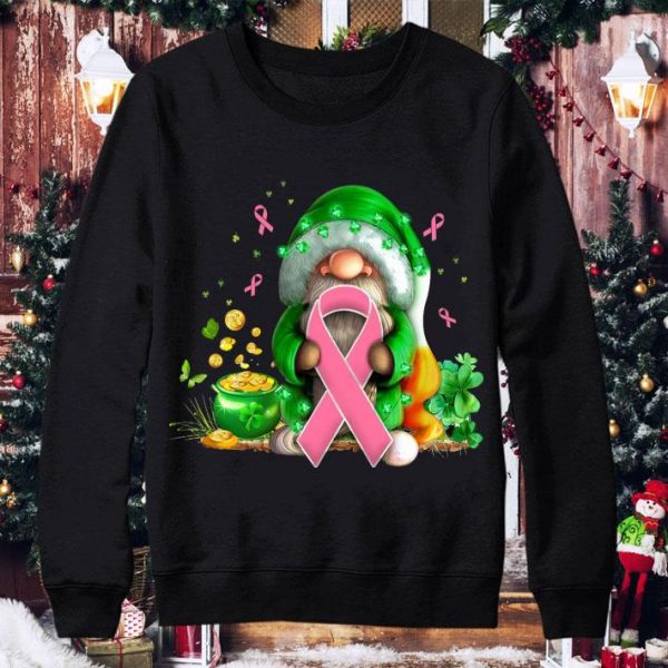 Hot Gnome Breast Cancer Awareness St. Patrick's day shirt