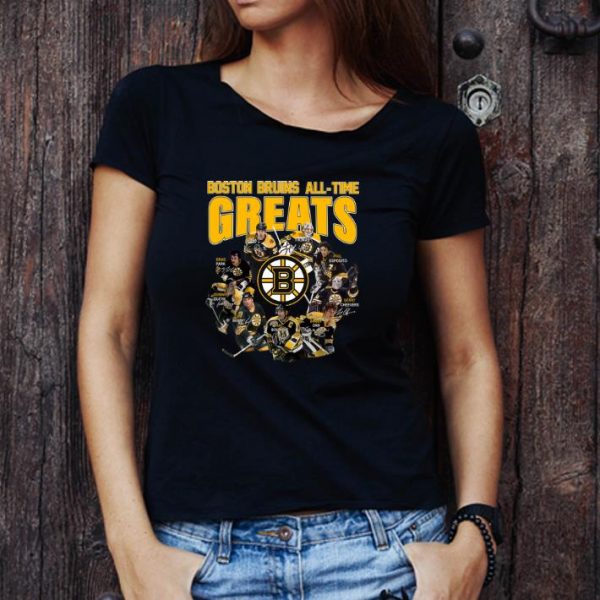 Official Boston Bruins all time greats legend signatures shirt