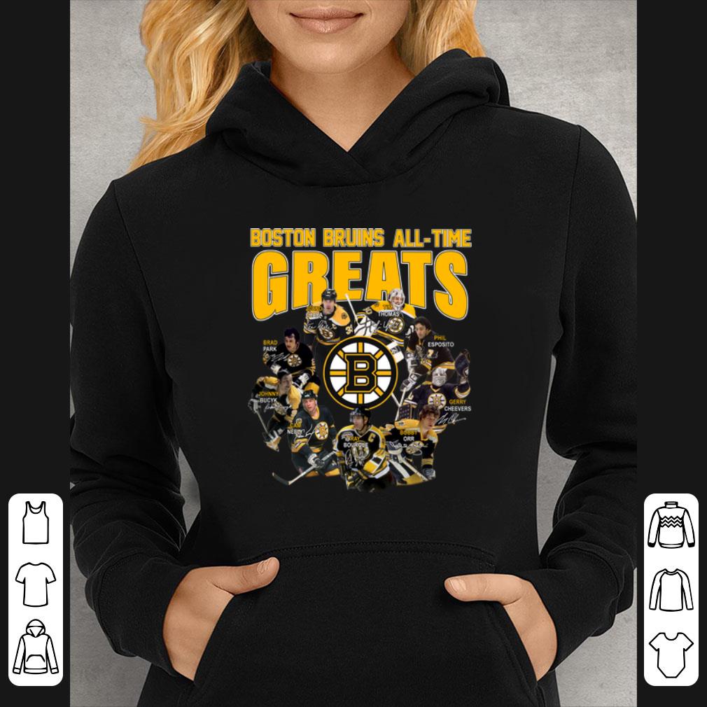 3aa0db3f official boston bruins all time greats legend signatures shirt 4 - Official Boston Bruins all time greats legend signatures shirt