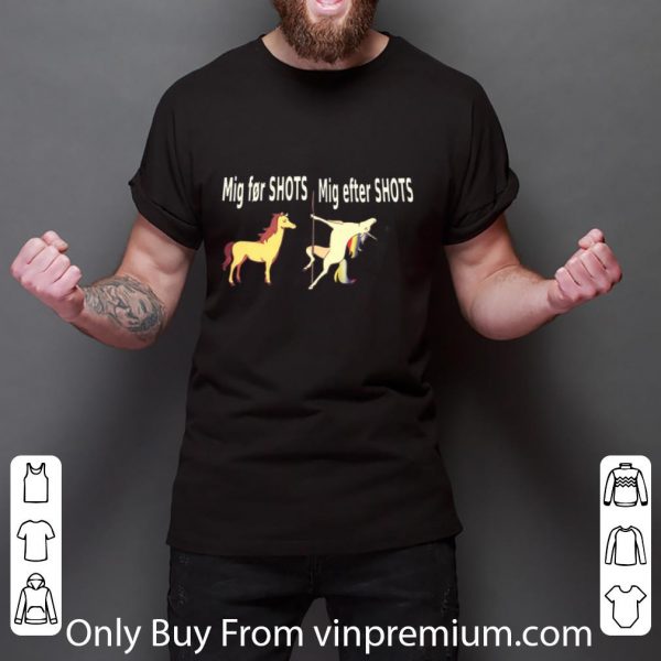 Hot Mig For Shots Unicorn Mig After Shots Horse Lovers shirt