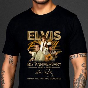 Best Elvis Presley 85th anniversary 1935-2020 signature thank you for the memories shirt 2