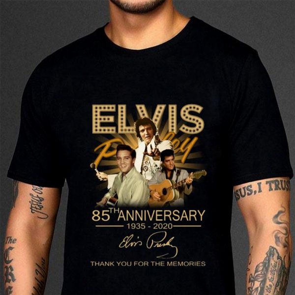 Best Elvis Presley 85th anniversary 1935-2020 signature thank you for the memories shirt