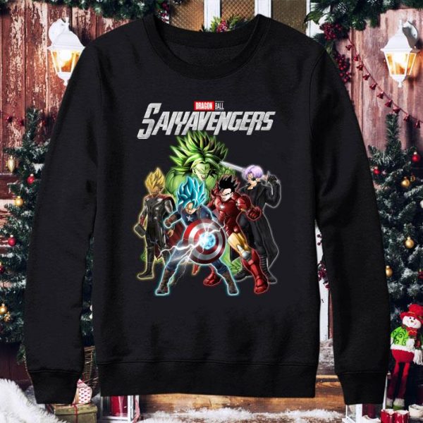 Funny Son Goku and Vegeta Dragon Ball Saiyavengers Marvel Avengers Shirt
