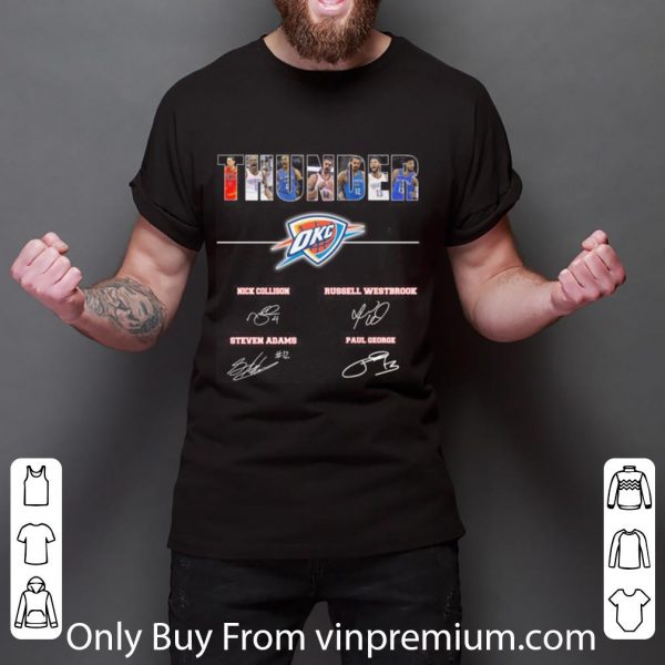 Awesome Oklahoma City Thunder Signatures shirt