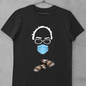Original Bernie Sanders Mittens Meme Sitting Wearing Mask Shirt