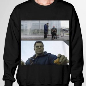 Official Hulk Bernie Sanders Mittens Sitting Inauguration Meme Shirt 2