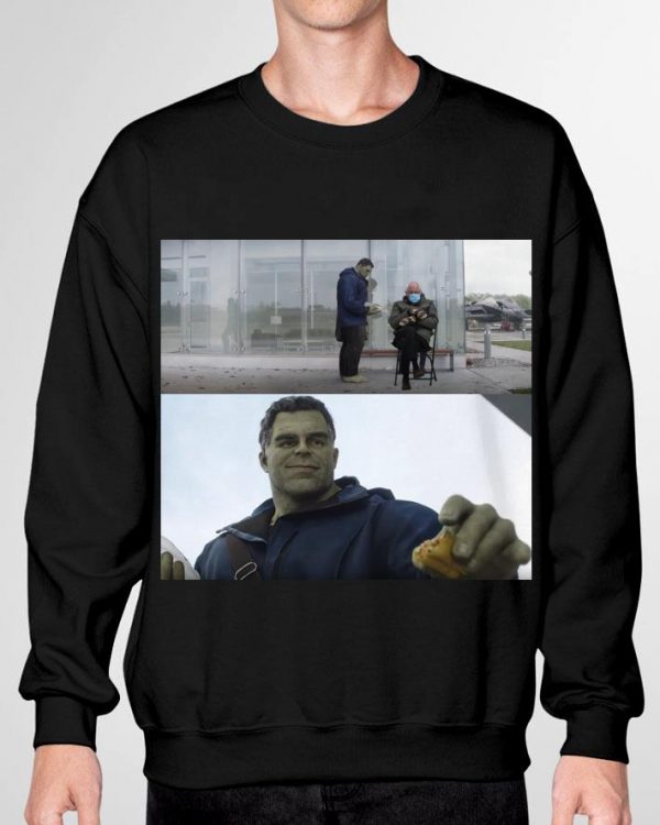 Official Hulk Bernie Sanders Mittens Sitting Inauguration Meme Shirt