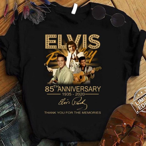 Best Elvis Presley 85th anniversary 1935-2020 signature thank you for the memories shirt