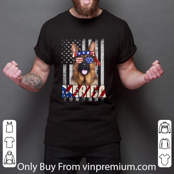 Awesome American Flag German Shepherd Patriotic 4th Of July shirt