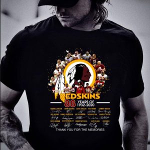 Official The Washington Football Team 88 Years Of 1932-2020 Signed Thank You Memories Shirt 1