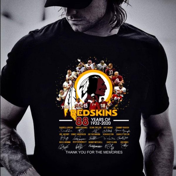 Official The Washington Football Team 88 Years Of 1932-2020 Signed Thank You Memories Shirt