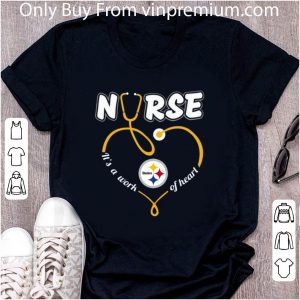 Official Nurse Love Steelers it’s a work of heart shirt 1