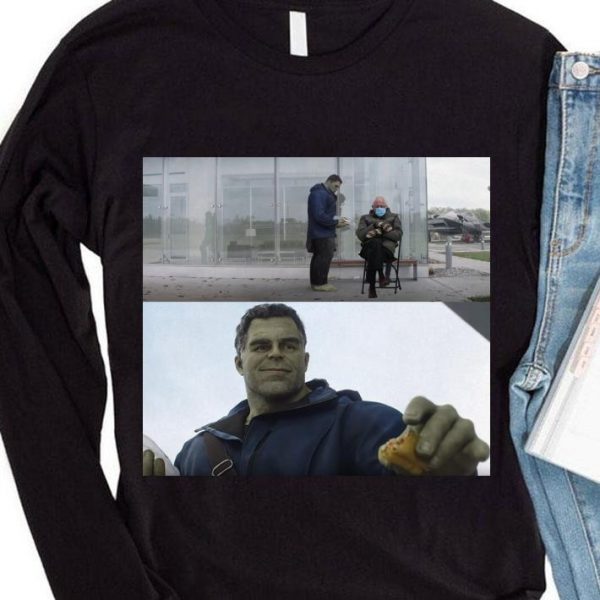 Official Hulk Bernie Sanders Mittens Sitting Inauguration Meme Shirt
