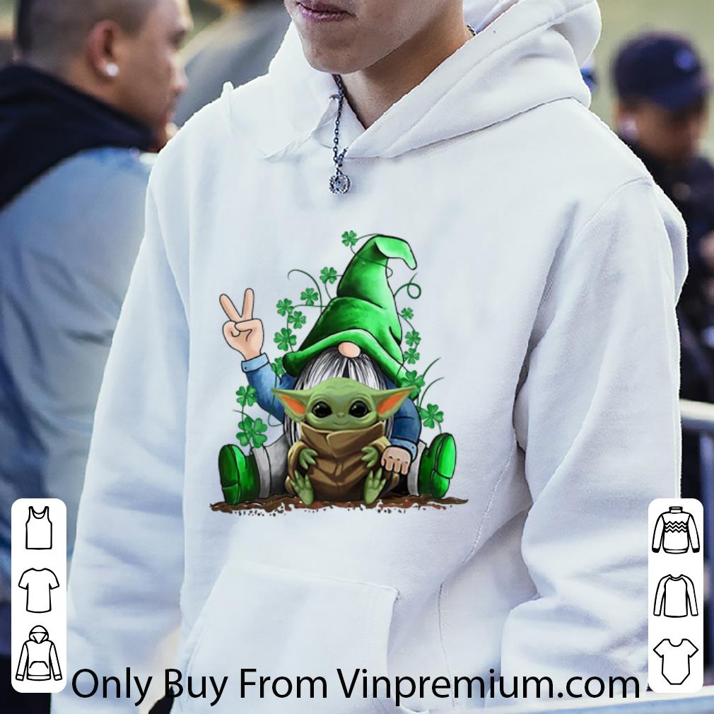 a48a7e69 original gnomes hug baby yoda shamrock st patrick s day shirt 4 - Original Gnomes Hug Baby Yoda Shamrock St. Patrick's Day shirt