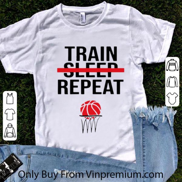 Awesome Train Sleep Repeat Basketball shirt