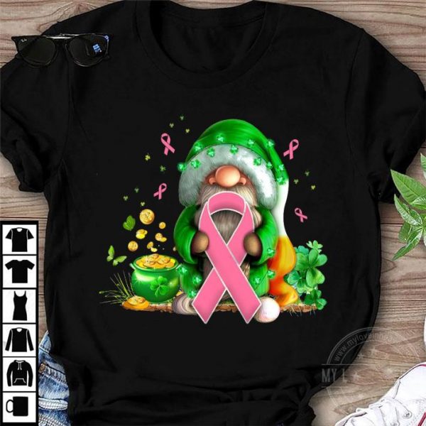 Hot Gnome Breast Cancer Awareness St. Patrick's day shirt