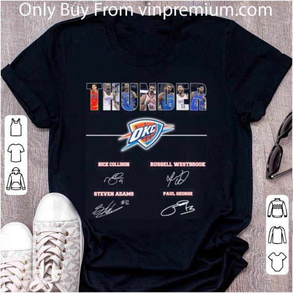 Awesome Oklahoma City Thunder Signatures shirt