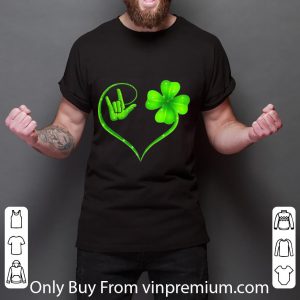 Hot Hand Making I Love You Sign Heart Clover St. Patrick's Day shirt 2