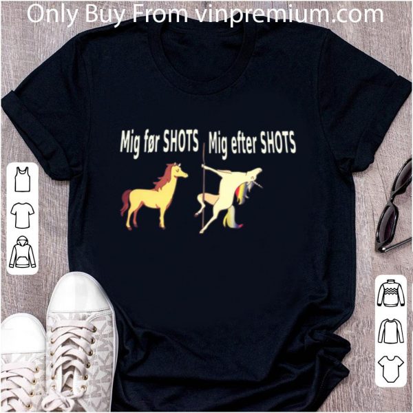 Hot Mig For Shots Unicorn Mig After Shots Horse Lovers shirt