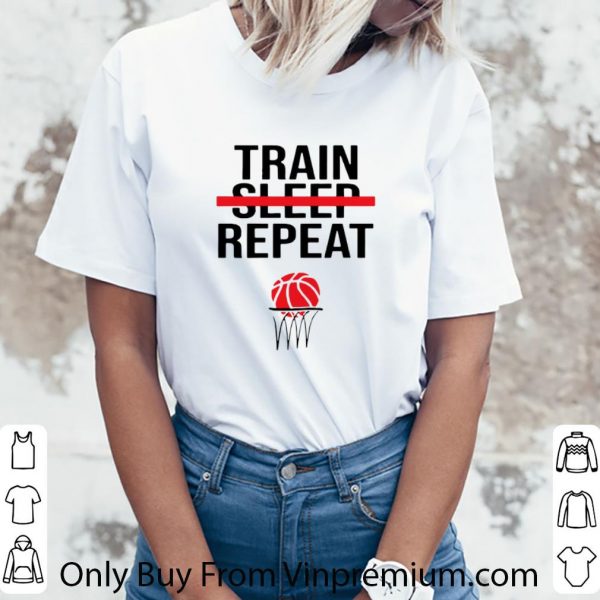 Awesome Train Sleep Repeat Basketball shirt