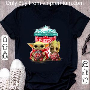 Great Baby Yoda And Baby Groot Liverpool You'll Never Walk Alone shirt 1