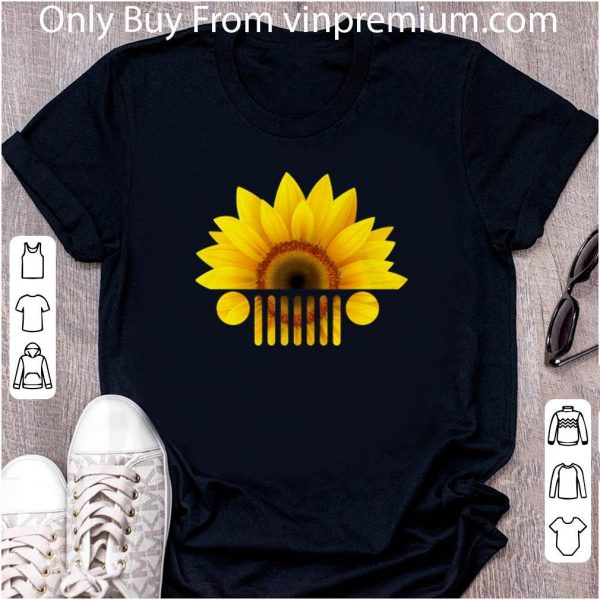Awesome Sunflower Head Jeep Car shirt