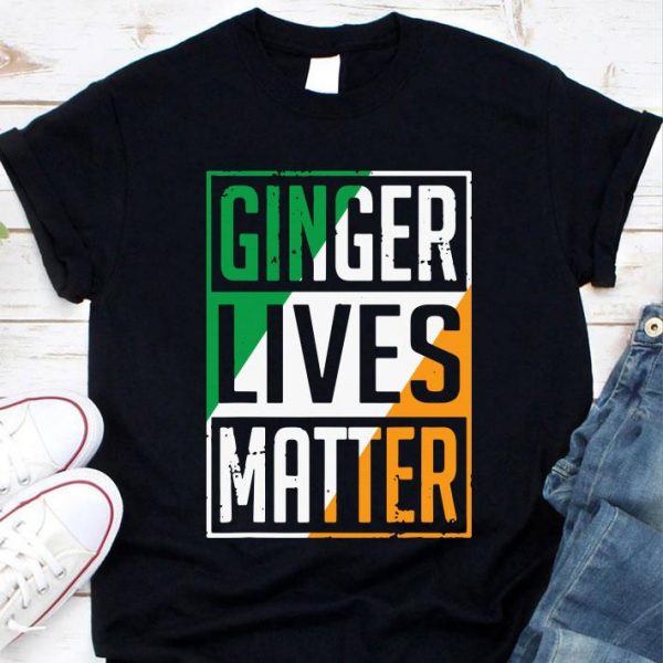 Awesome Ginger Lives Matter Irish Flag St. Patrick's Day Shirt