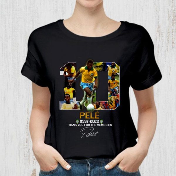 Official No. 10 Pele 1957-2021 thank you for the memories signature King of football shirt
