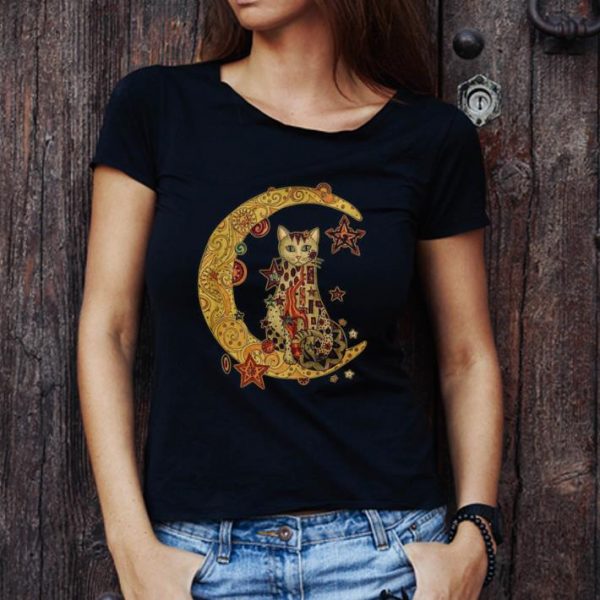 Hot Gustav Klimt Cat On The Moon shirt