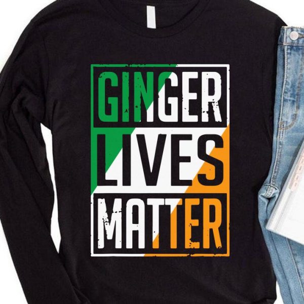 Awesome Ginger Lives Matter Irish Flag St. Patrick's Day Shirt