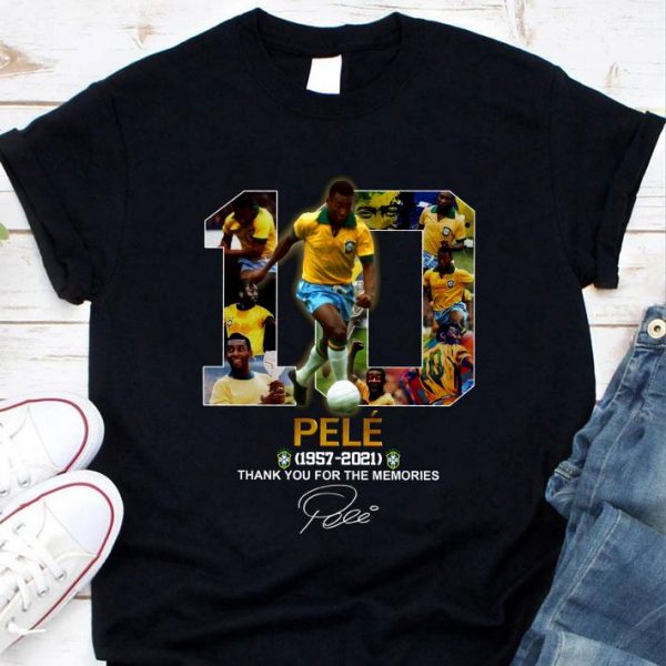 Official No. 10 Pele 1957-2021 thank you for the memories signature King of football shirt