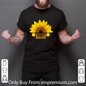 Awesome Sunflower Head Jeep Car shirt 2