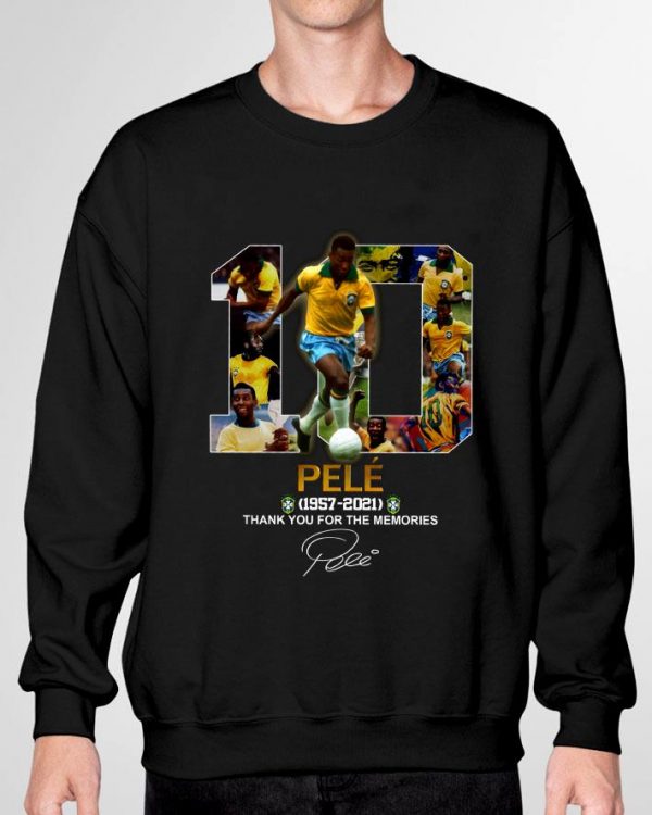 Official No. 10 Pele 1957-2021 thank you for the memories signature King of football shirt