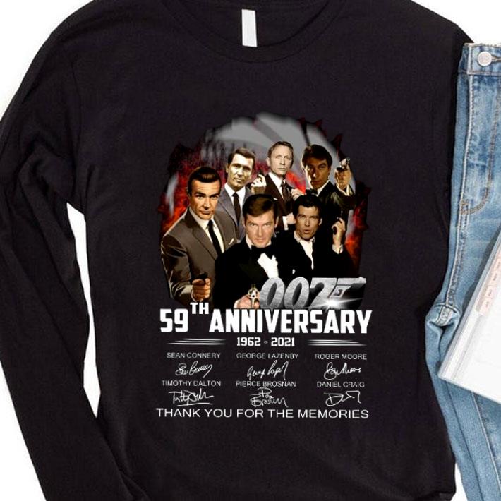 Premium 007 James Bond 59th anniversary 1962-2021 signatures thank you for the memories shirt f91c997a 007 james bond 59th anniversary 1962 2021 signatures thank you for the memories shirt 4 - Premium 007 James Bond 59th anniversary 1962-2021 signatures thank you for the memories shirt
