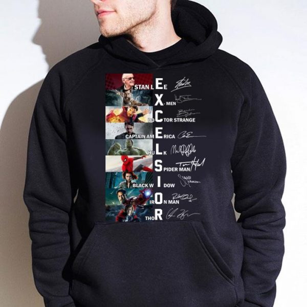 Best Excelsior Stan Lee Marvel Character Signatures shirt
