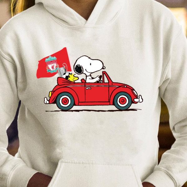 Hot Snoopy Driving Car Liverpool shirt
