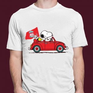 Hot Snoopy Driving Car Liverpool shirt 2