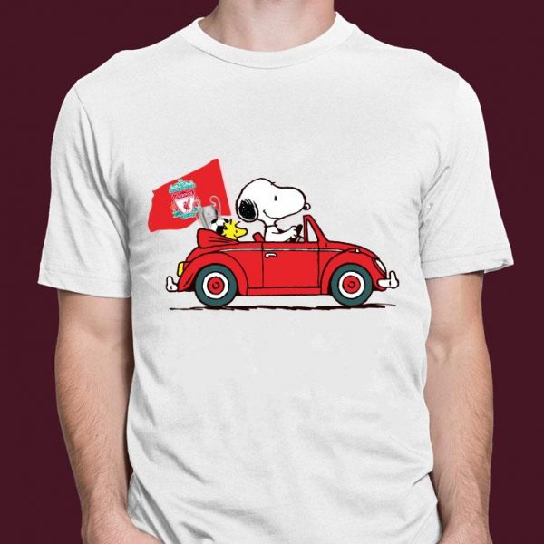 Hot Snoopy Driving Car Liverpool shirt