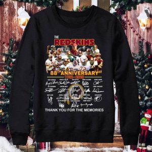 Awesome The Washington Redskins 88th Anniversary 1932 2020 Thank You For The Memories Signatures shirt 3