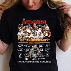 Awesome The Washington Redskins 88th Anniversary 1932 2020 Thank You For The Memories Signatures shirt 1