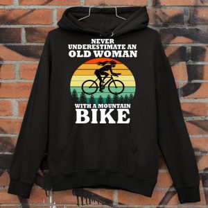 Hot Never Underestimate An Old Woman With A Mountain Bike Vintage Retro shirt 3