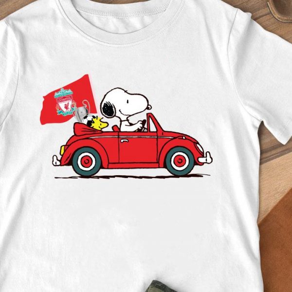 Hot Snoopy Driving Car Liverpool shirt