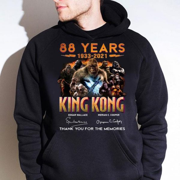 Official 88 Years 1933-2021 Of The King Kong Signatures Thank You For The Memories shirt