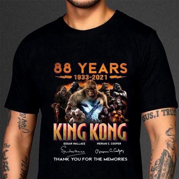 Official 88 Years 1933-2021 Of The King Kong Signatures Thank You For The Memories shirt