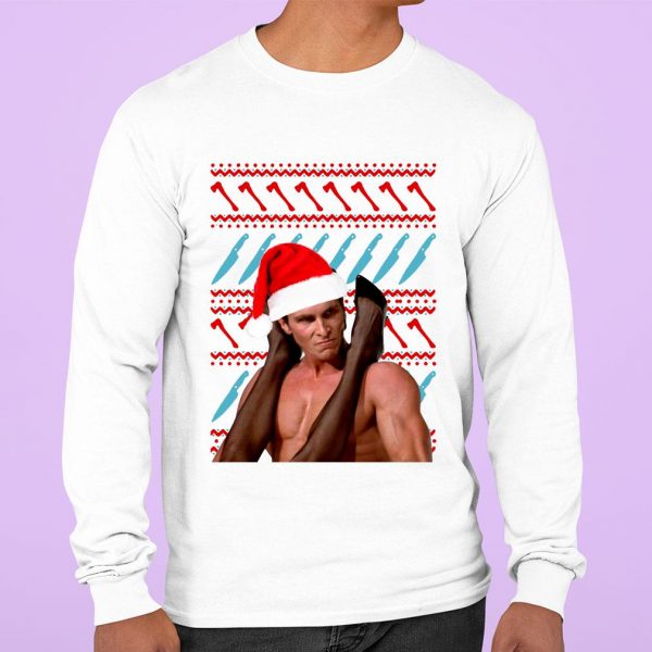 Official Patrick Bateman American Psycho ugly Christmas sweater shirt