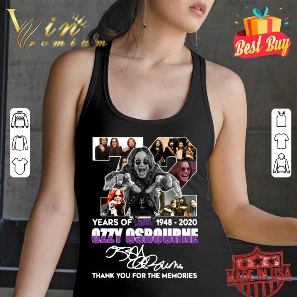Hot 72 years of Black Sabbath 1948-2020 Ozzy Osbourne signature shirt