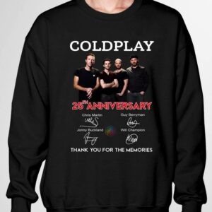 Best Awesome Coldplay 25th anniversary signatures shirt 2