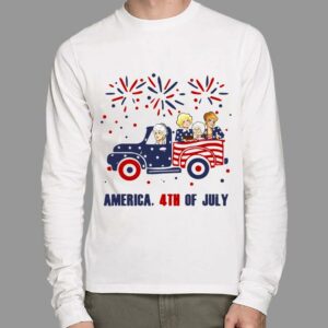 Awesome Golden Girls Characters Driving Car Firework America 4th Of July Independence Day shirt 1