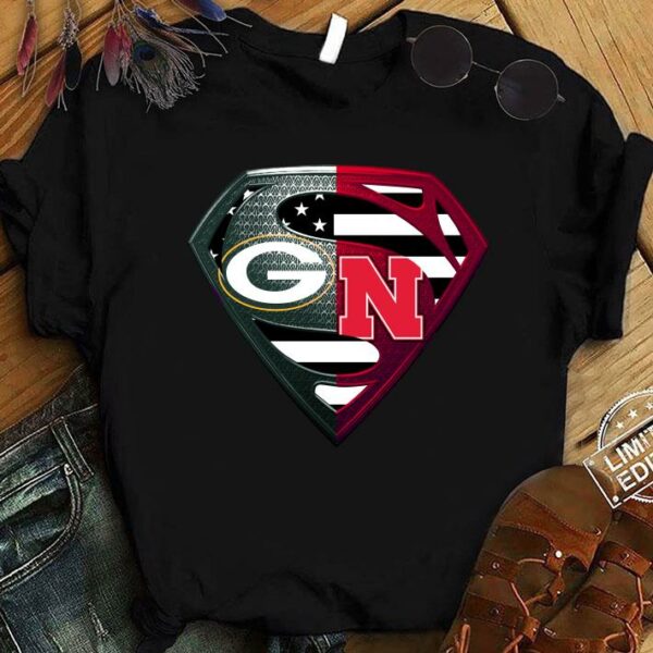 Best Green Bay Packers Vs Nebraska Cornhuskers Inside Superman Logo shirt
