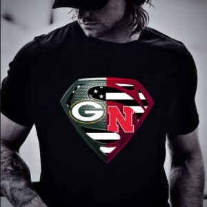 Best Green Bay Packers Vs Nebraska Cornhuskers Inside Superman Logo shirt 1